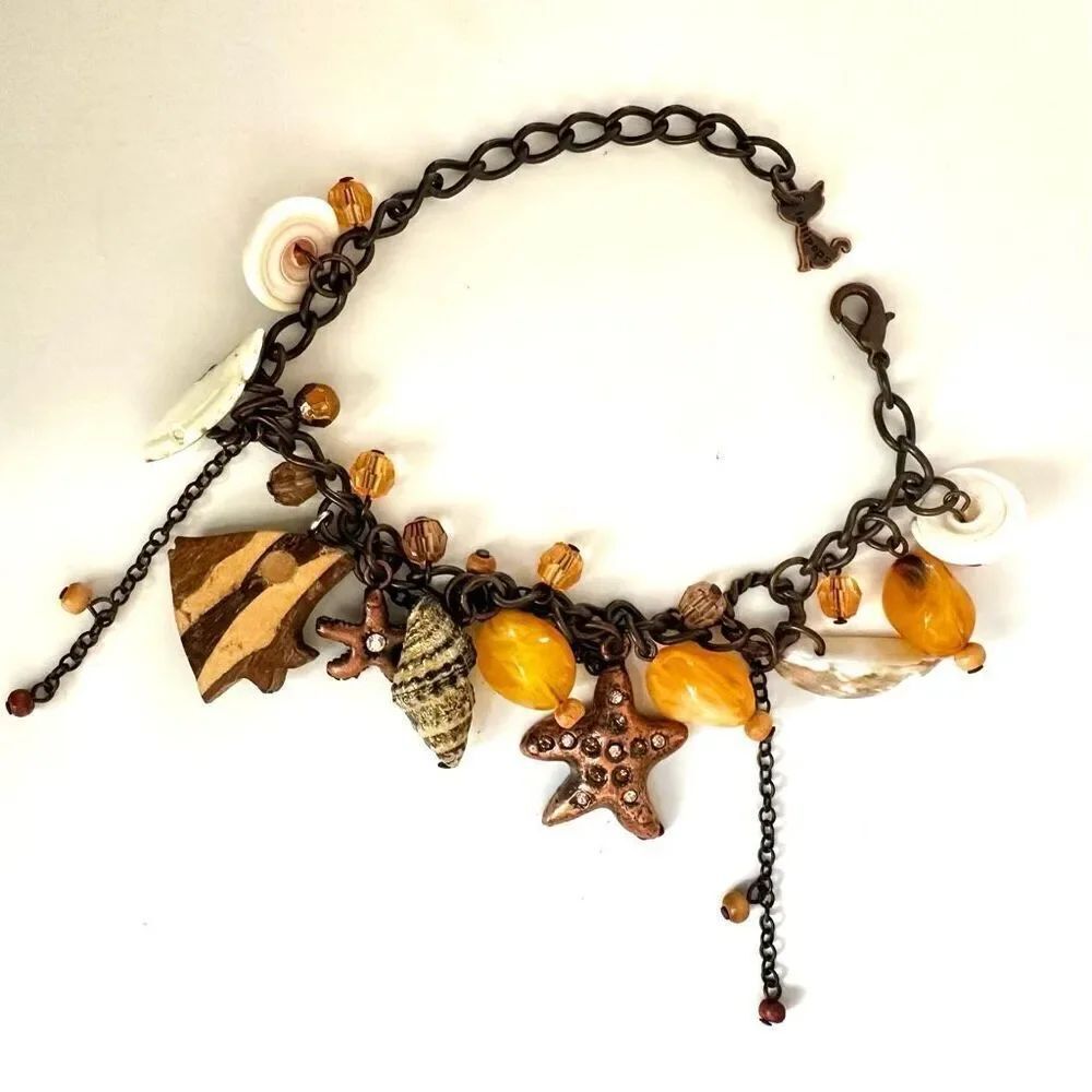 Lollipops seashell charm bracelet
